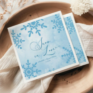 Sneeuw in Love Winter Wonderland Bruidsdouche Servet