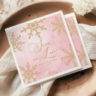 Sneeuw in Love Winter Wonderland Bruidsdouche Servet