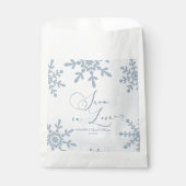 Sneeuw in Love Winter Wonderland Bruidsfeest Bedankzakje (Voorkant)