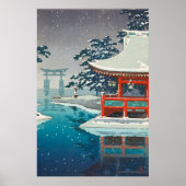 Sneeuw in Miyajima door Tsuchiya Koitsu Poster (Voorkant)