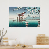 Sneeuw in Miyajima door Tsuchiya Koitsu Poster (Keuken)