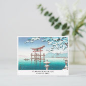 Sneeuw in Miyajima hanga winterlandschap Briefkaart (Staand voorkant)