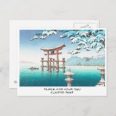 Sneeuw in Miyajima hanga winterlandschap Briefkaart (Voorkant / Achterkant)