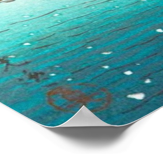 Sneeuw in Miyajima hanga winterlandschap Poster (Hoek)