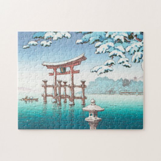 Sneeuw in Miyajima hanga winterlandtori gate Legpuzzel (Horizontaal)