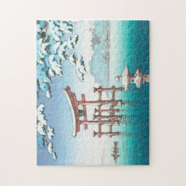 Sneeuw in Miyajima hanga winterlandtori gate Legpuzzel