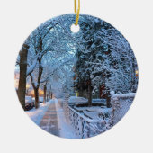 Sneeuw in Montreal Keramisch Ornament (Voorkant)