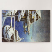 Sneeuw in Mukojima Kawase Hasui 1931 Legpuzzel (Horizontaal)