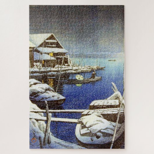 Sneeuw in Mukojima Kawase Hasui 1931 Legpuzzel (Verticaal)