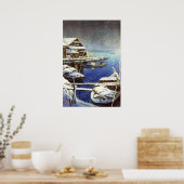 Sneeuw in Mukojima Kawase Hasui 1931 Poster (Keuken)