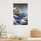 Sneeuw in Mukojima Kawase Hasui 1931 Poster (Keuken)