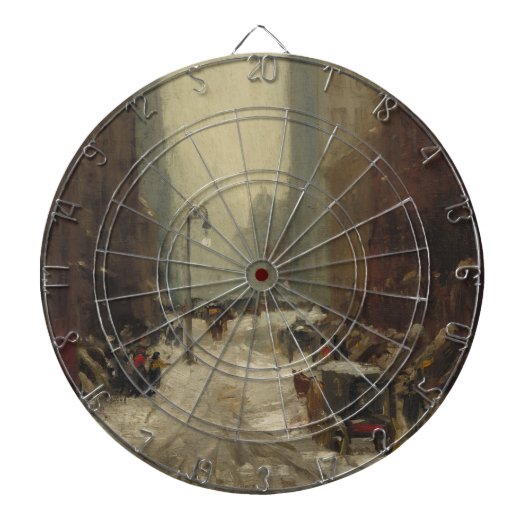 Sneeuw in New York City (winter in NYC) Dartbord (Voorkant)