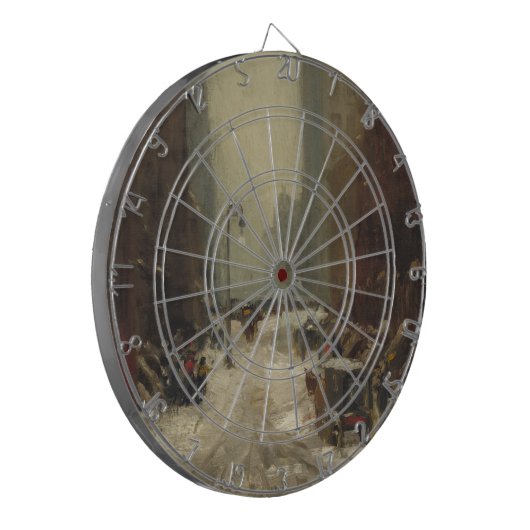 Sneeuw in New York City (winter in NYC) Dartbord (Voorkant Links)