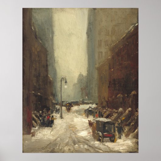 Sneeuw in New York - Robert Henri Fine Art Poster (Voorkant)