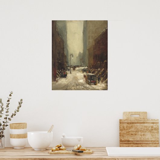 Sneeuw in New York - Robert Henri Fine Art Poster (Keuken)