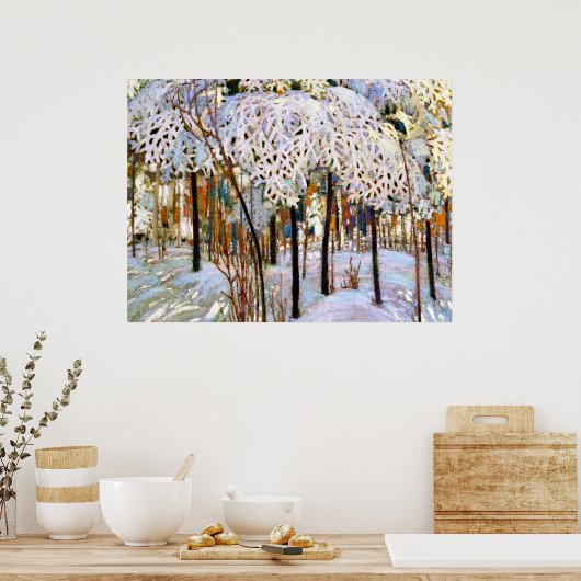 Sneeuw in oktober, fijne kunst, poster (Keuken)