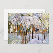 sneeuw in oktober, mooi schilderij,  briefkaart (Voorkant / Achterkant)