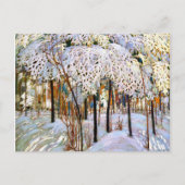 sneeuw in oktober, mooi schilderij,  briefkaart (Voorkant)