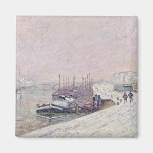 Sneeuw in Rouen Magneet (Voorkant)