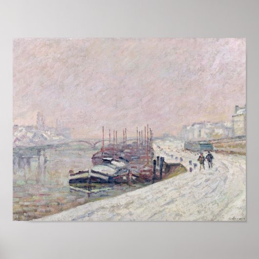 Sneeuw in Rouen Poster (Voorkant)