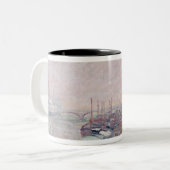 Sneeuw in Rouen Tweekleurige Koffiemok (Voorkant links)