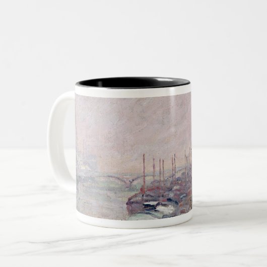 Sneeuw in Rouen Tweekleurige Koffiemok (Voorkant links)