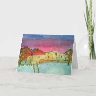 Sneeuw in Sedona Feestdagen Kaart