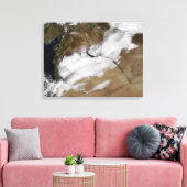 Sneeuw in Syrië Canvas Afdruk (Insitu (Woonkamer))
