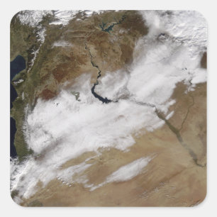 Sneeuw in Syrië Vierkante Sticker