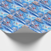 Sneeuw in wonderland, Kerstmis Cadeaupapier (Hoek)