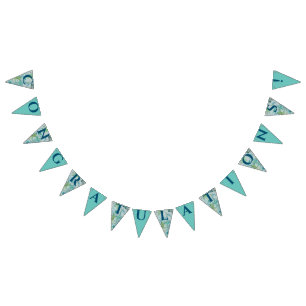 Sneeuw in zomerse nieuwe stijl Weddenschap Vlaggetjes