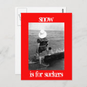 Sneeuw is bestemd voor briefkaart met zuigers (Voorkant / Achterkant)