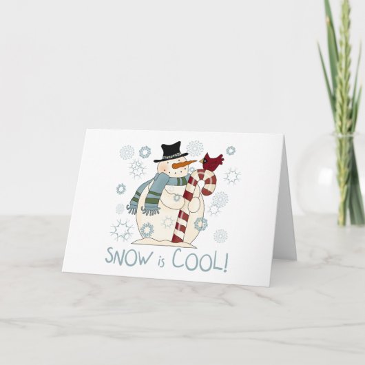Sneeuw is Cool Holiday Tshirts en Gifts Feestdagen Kaart (Voorkant)
