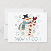 Sneeuw is Cool Holiday Tshirts en Gifts Feestdagenkaart (Voorkant)