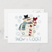 Sneeuw is Cool Holiday Tshirts en Gifts Feestdagenkaart (Voorkant / Achterkant)