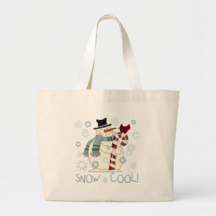 Sneeuw is Cool Holiday Tshirts en Gifts Grote Tote Bag