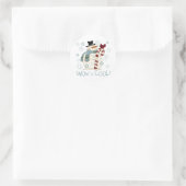 Sneeuw is Cool Holiday Tshirts en Gifts Ronde Sticker (Tas)