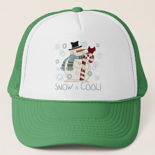 Sneeuw is Cool Holiday Tshirts en Gifts Trucker Pet (Voorkant)