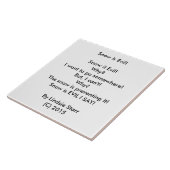SNEEUW IS EVIL! POEM TILE! TEGELTJE (Zijkant)