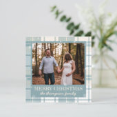 Sneeuw is glinsterende familie kerst Kaart (Staand voorkant)