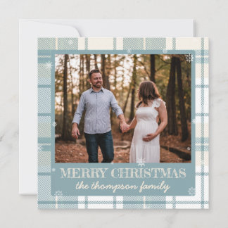 Sneeuw is glinsterende familie kerst Kaart