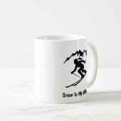 "Sneeuw is mijn kantoor" Koffiemok (Voorkant rechts)