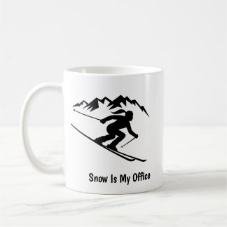 "Sneeuw is mijn kantoor" Koffiemok