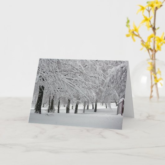 sneeuw kaart (Gele Bloem)