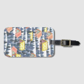 Sneeuw Kerst Dorp Patroon Bagagelabel (Voorkant (horizontaal))