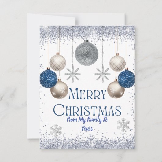 Sneeuw Kerst Kaart (Voorkant)