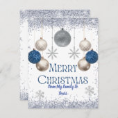 Sneeuw Kerst Kaart (Voorkant / Achterkant)