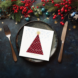 Sneeuw Kerst Plaids Boom Personaliseer Servet