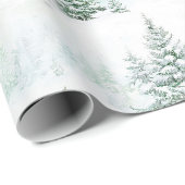 Sneeuw Kerstbomen Winter Cadeaupapier (Rol Hoek)