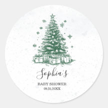 Sneeuw Kerstboom Baby Shower